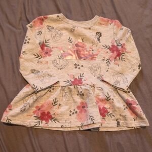 Disney princess peplum sweatshirt grey size 2T EUC